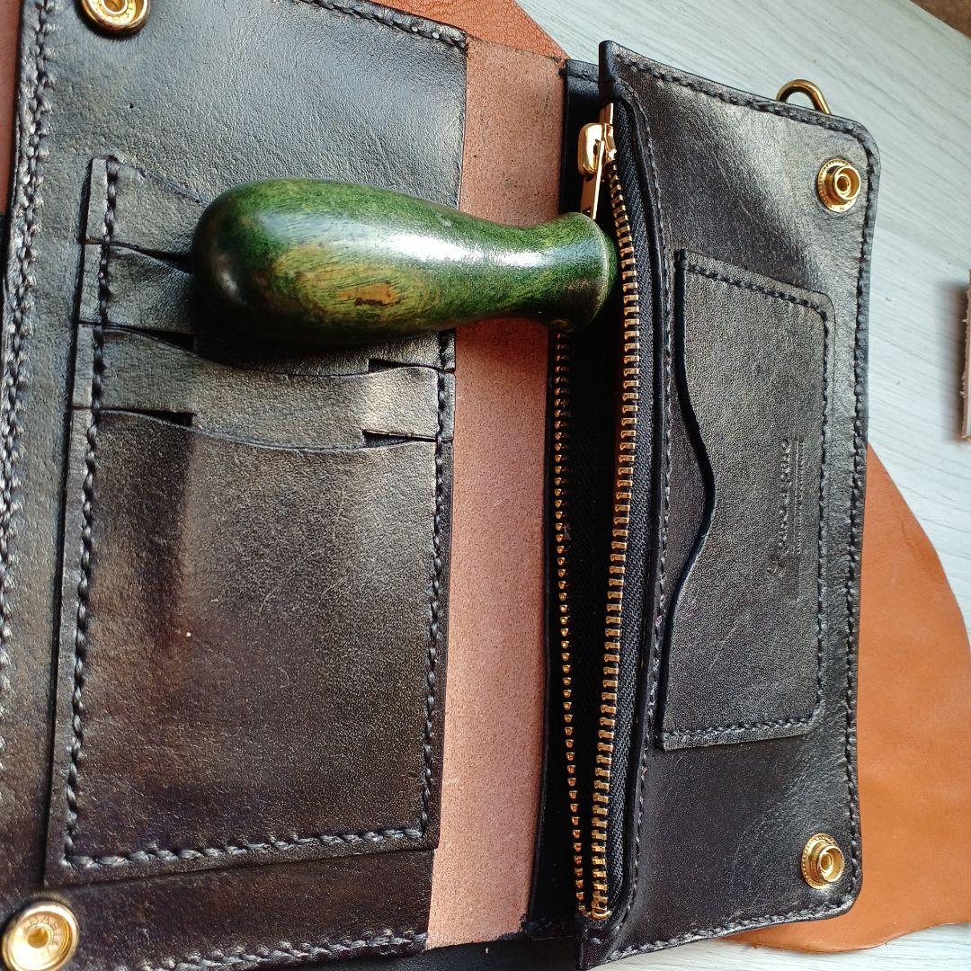 トラッカーウォレット　ロング　茶芯　ハンドメイド　42TALON