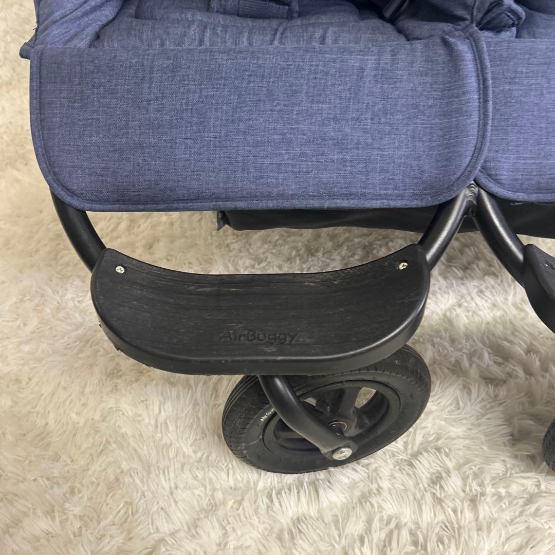 【美品】エアバギー　ココダブル　フロムバースex ネイビー　二人乗りベビーカー