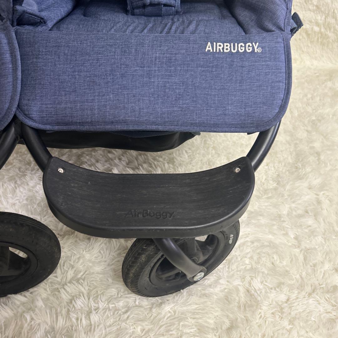 【美品】エアバギー　ココダブル　フロムバースex ネイビー　二人乗りベビーカー