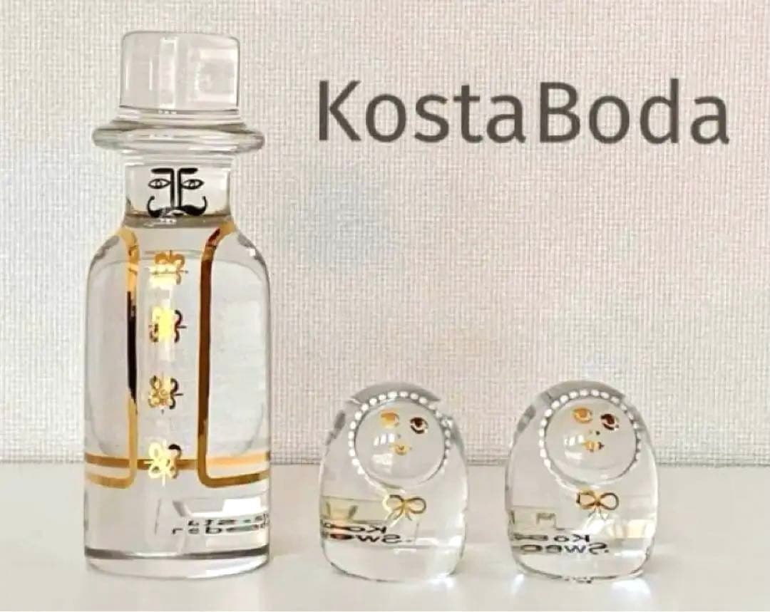 スウェーデン王室御用達 コスタボダ Kosta Bodaガラスオブジェファミリー