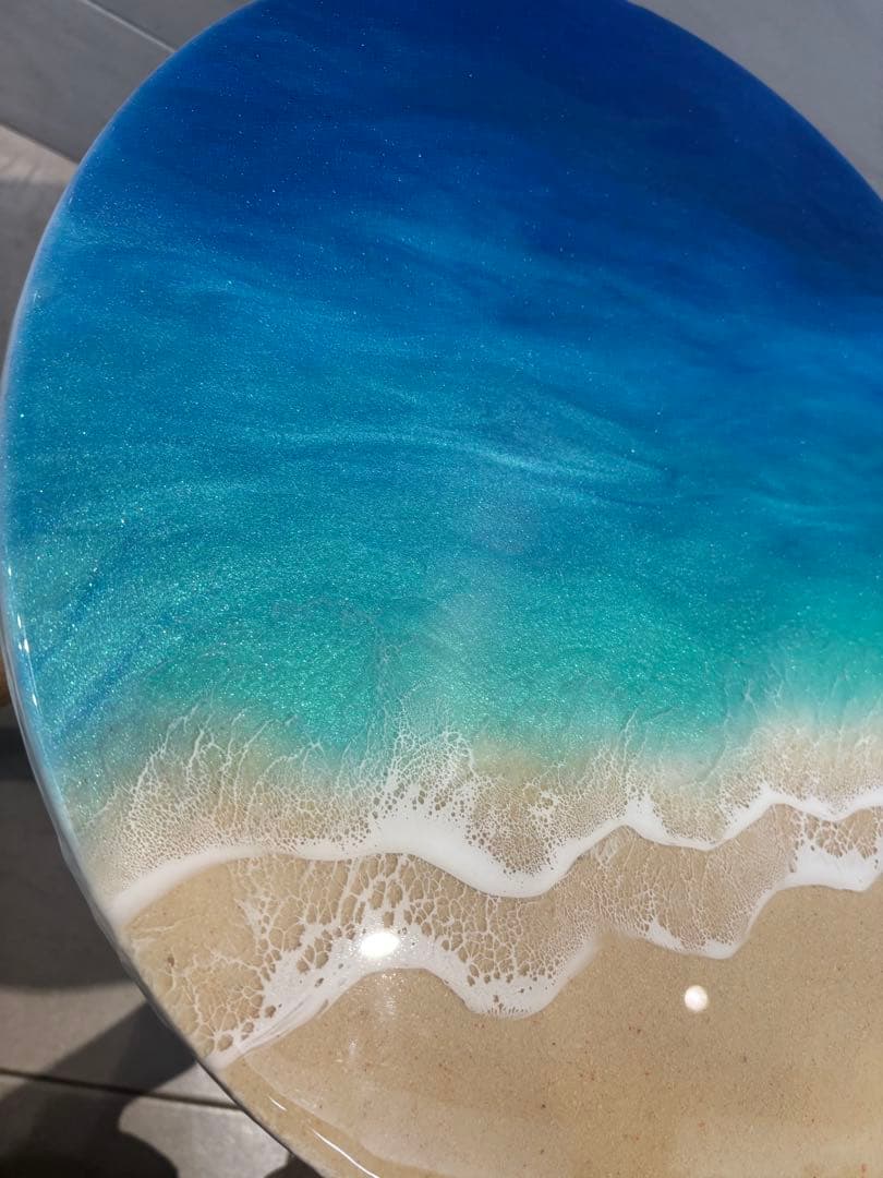 レジンアート　ミニラック　サイドテーブル　ミニラック　海レジン　ミニテーブル