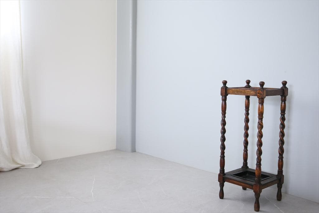 英国アンティーク木製傘立て/アンブレラスタンド/玄関インテリア(89-269)