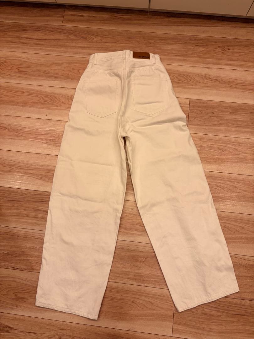 regleam カーブワイドデニム ホワイト