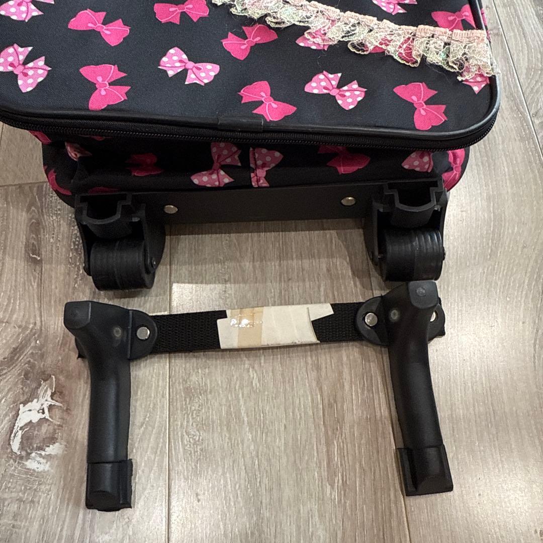 希少✨　La Pafait リボン柄小型キャリーケース　ラパフェ