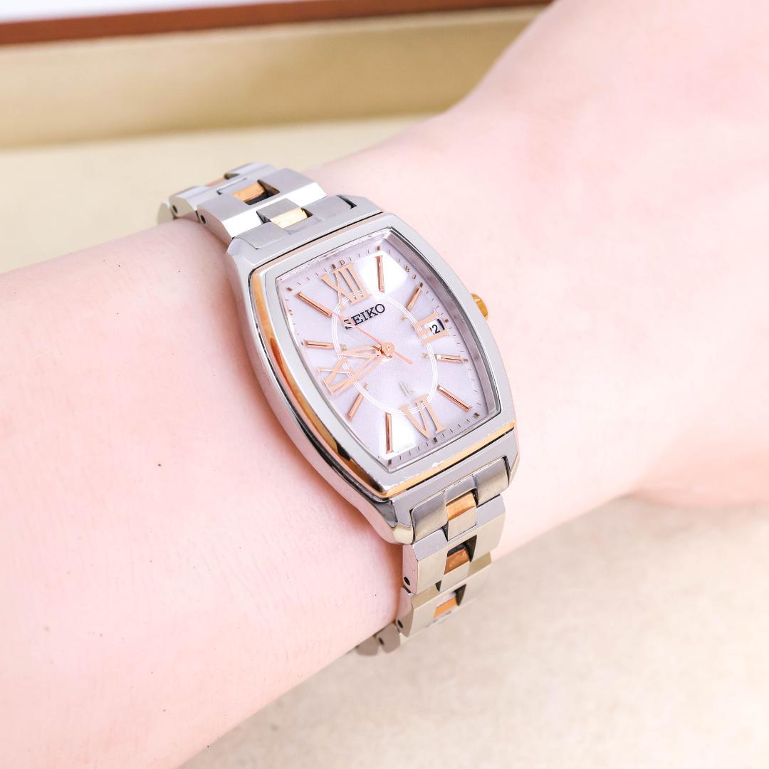 稼働 SEIKO LUKIA 腕時計 電波ソーラー ピンクゴールド 2020