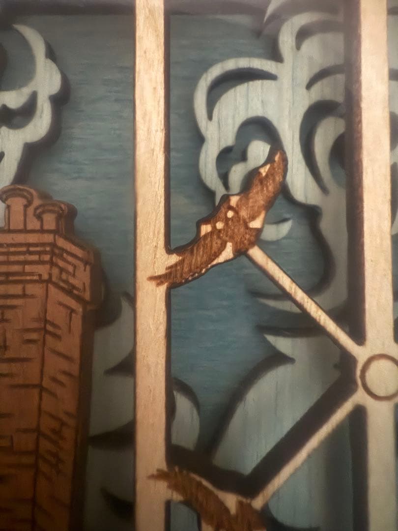 ハリーポッター公式品ウィーズリー家の木製掛け時計 レプリカ アンティーク 限定版