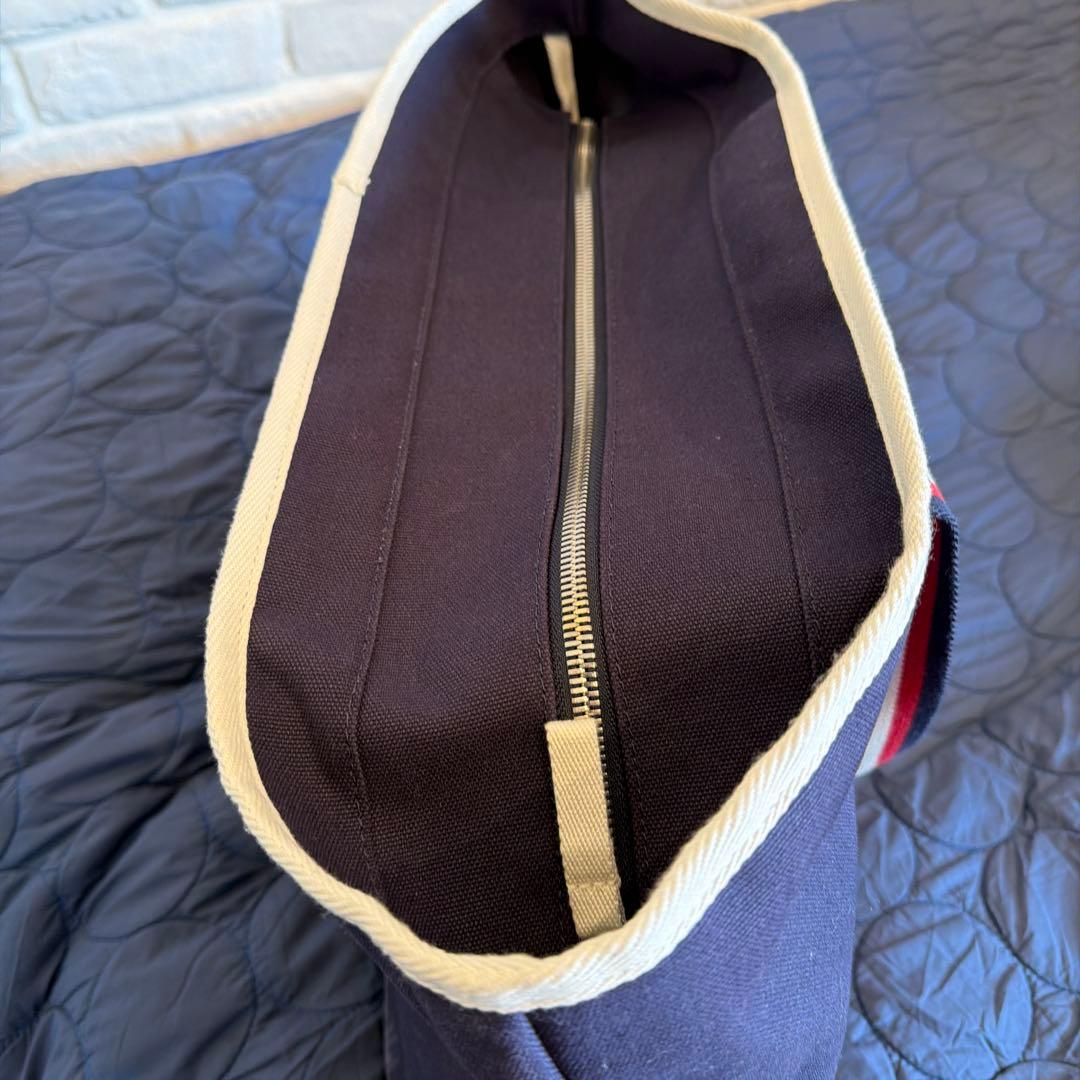 【美品】 LACOSTE/ラコステ キャンバス ラージ トートバッグ ポーチ付