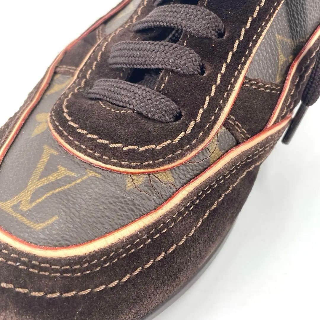 ルイヴィトン　モノグラム　靴　レディース　スニーカー　スエード　24.5㎝