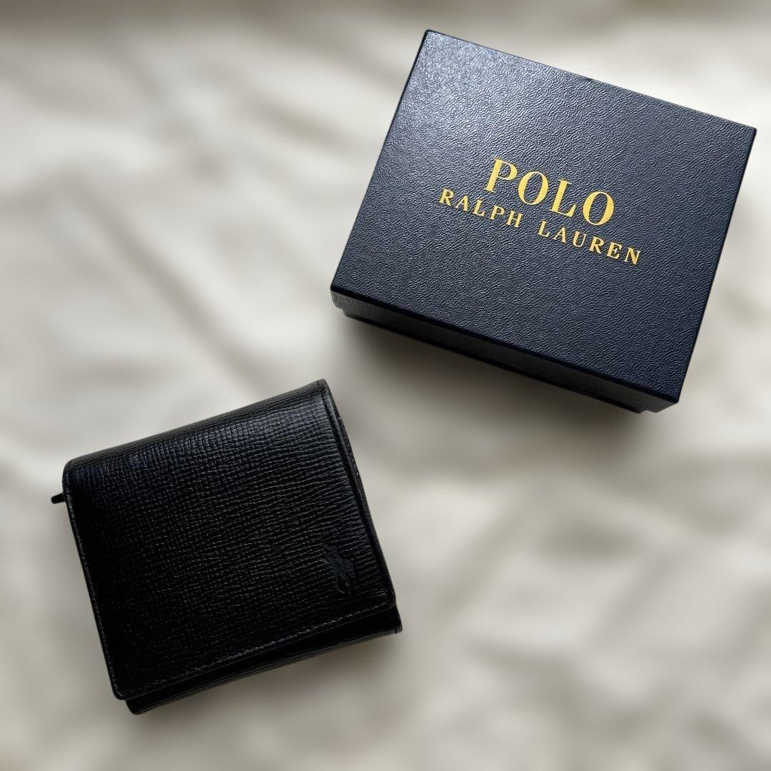 ラルフローレン　二つ折り　財布　黒