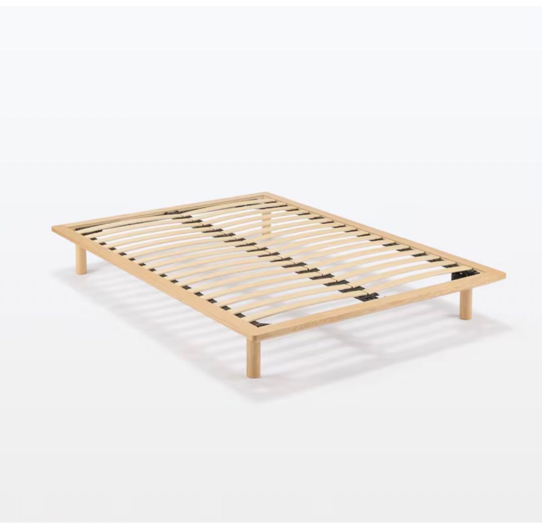 a*a様 木製ワイドダブルスラットベッド