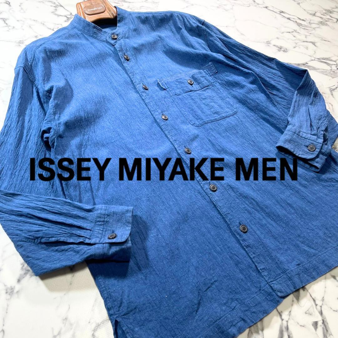 ✨プリーツ加工✨ISSEY MIYAKE MEN BIGシャツ インディゴ染め
