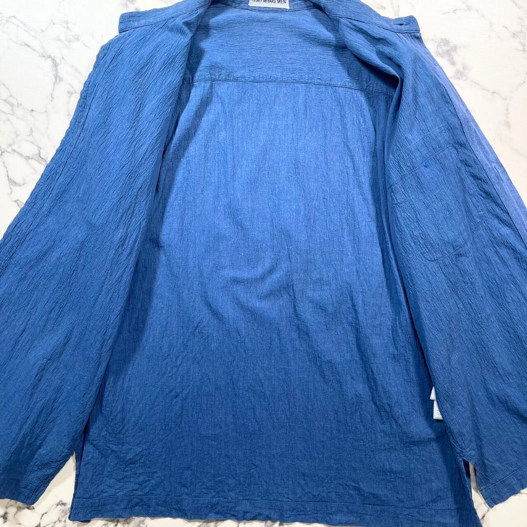 ✨プリーツ加工✨ISSEY MIYAKE MEN BIGシャツ インディゴ染め