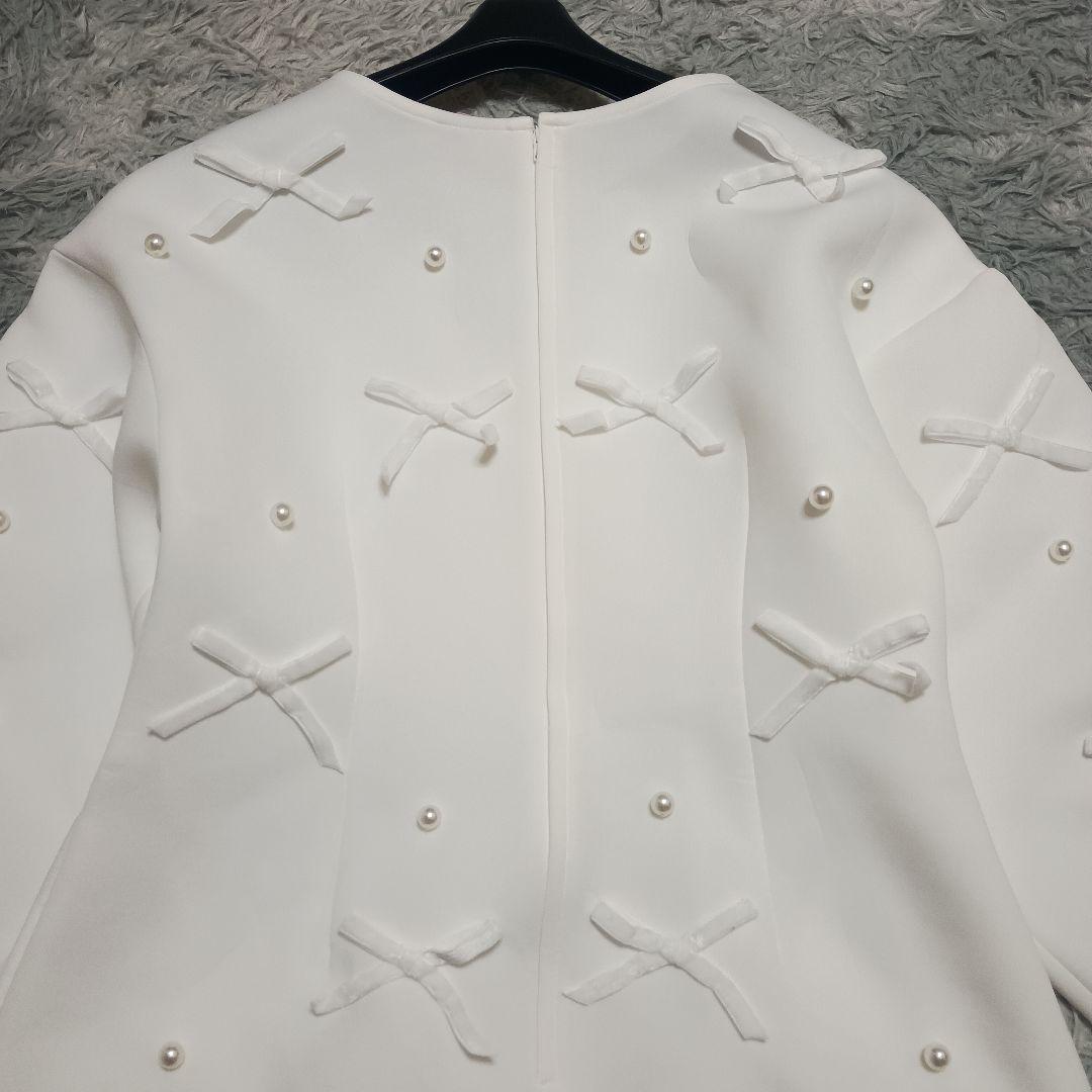 美品✨【Chesty×Ayano コラボ】ベロアリボン×パールワンピース (1)