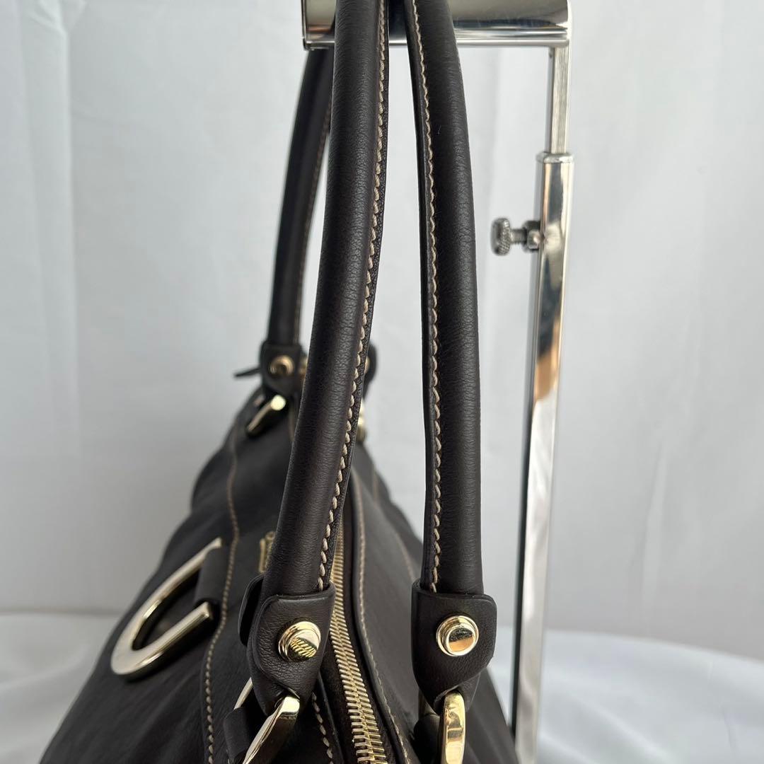 ✨極美品✨　GUCCI アビーライン　ブラウン　茶　トートバッグ　レザー