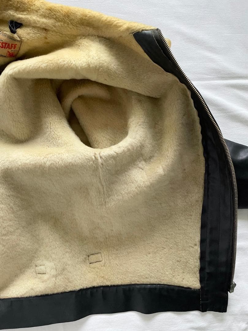 40s BELSTAFF ベルスタッフ PVC ボア ライダース ジャケット