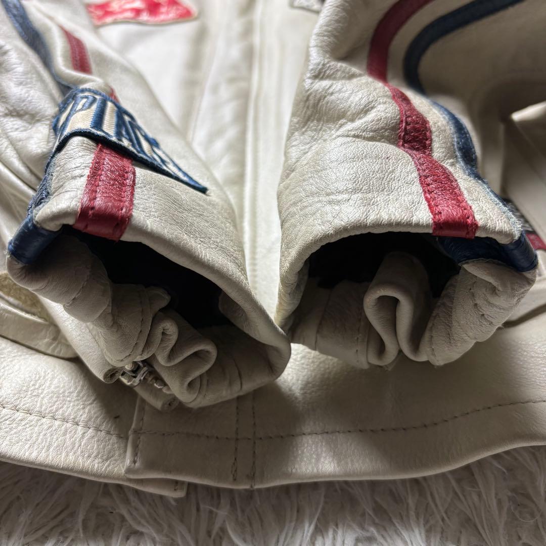 希少　schott クラシックレーサー　ライダースジャケット　ワッペンカスタムM