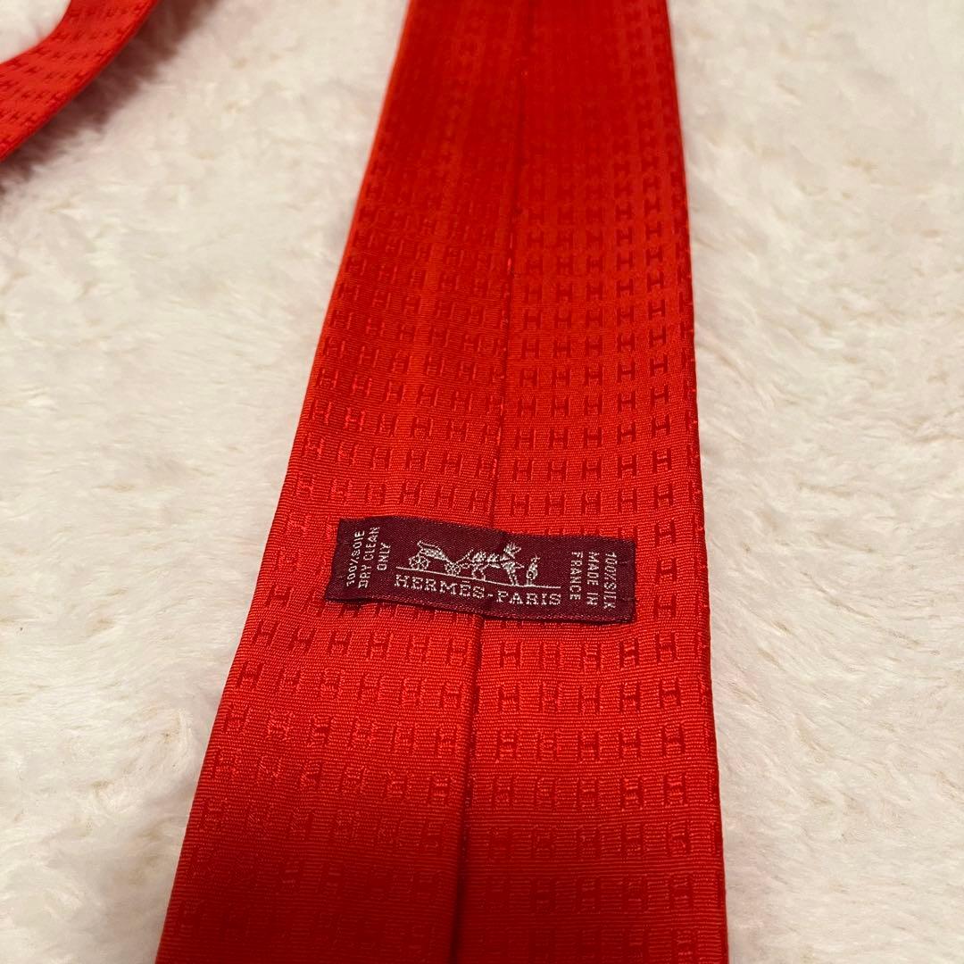 美品！ エルメス ネクタイ H柄 ファソネ