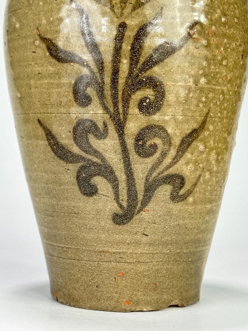 韓国美術　高麗～李朝時代　青磁　鉄絵唐草文　三獣頭壺　花瓶　時代物　古物