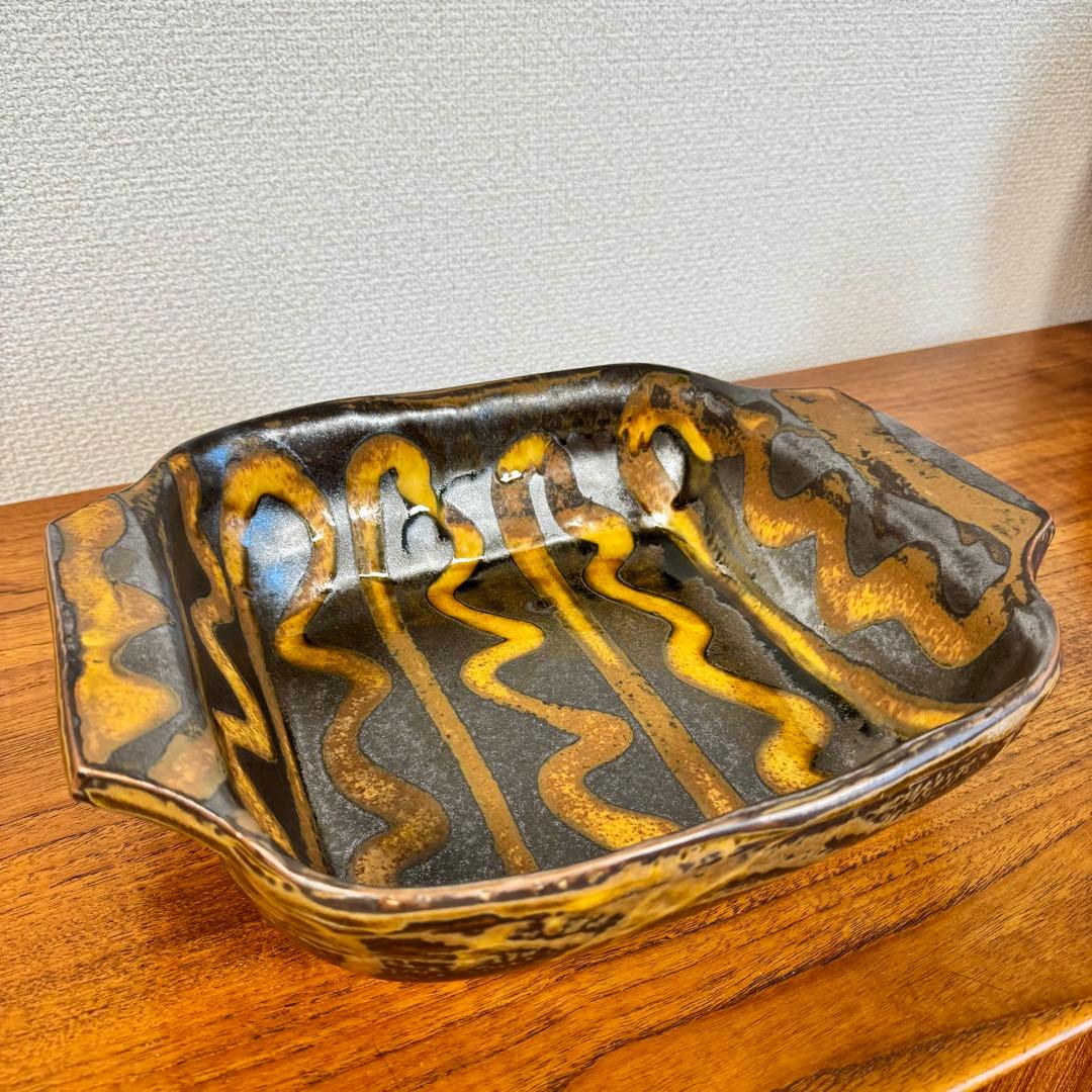 つくも窯　十場天伸さん　土鍋　スリップウェア　新品未使用品