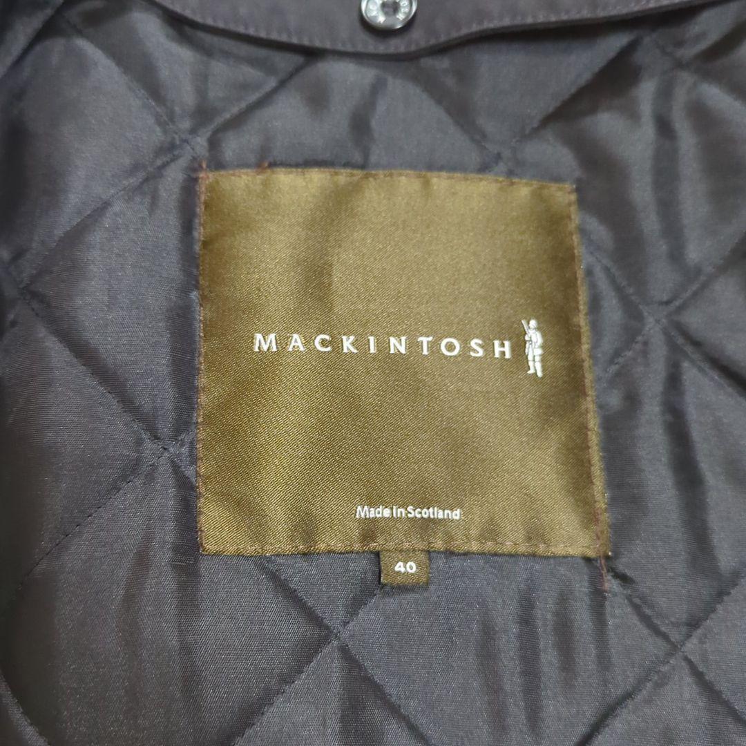 マッキントッシュ L ダンケルド ゴム引きコート キルティングライナー 英国製黒