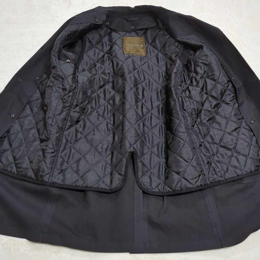 マッキントッシュ L ダンケルド ゴム引きコート キルティングライナー 英国製黒
