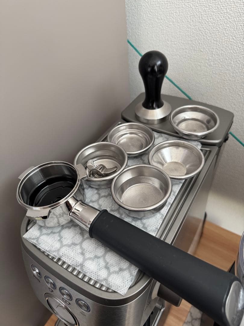 ソリス　エスプレッソマシン シルバー 圧力計付き