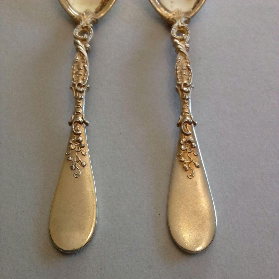 ドイツ シルバーデザートスプーン ４本組 アンティーク