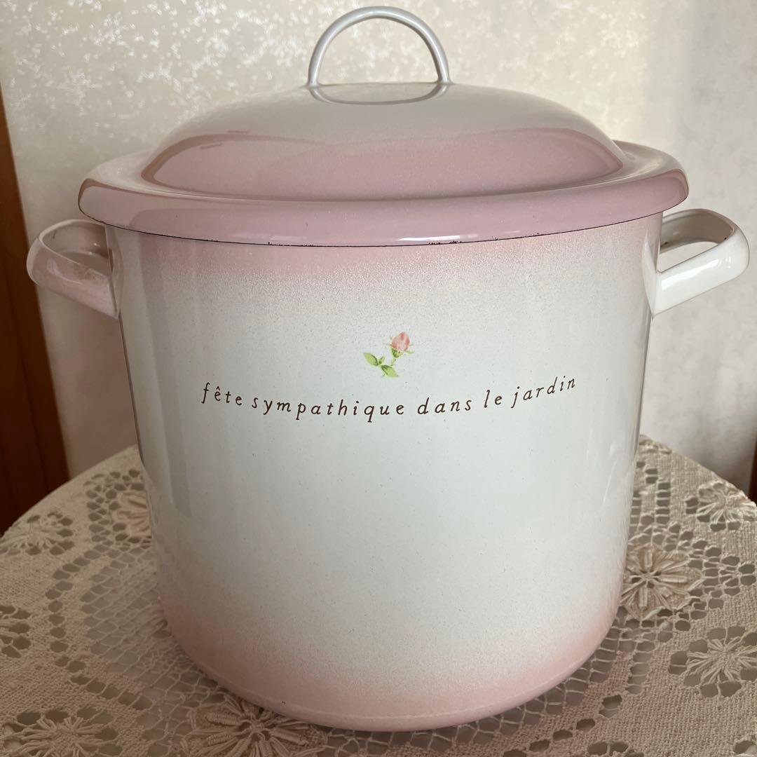 イマン　プチローズ　ホーロー　ストッカー