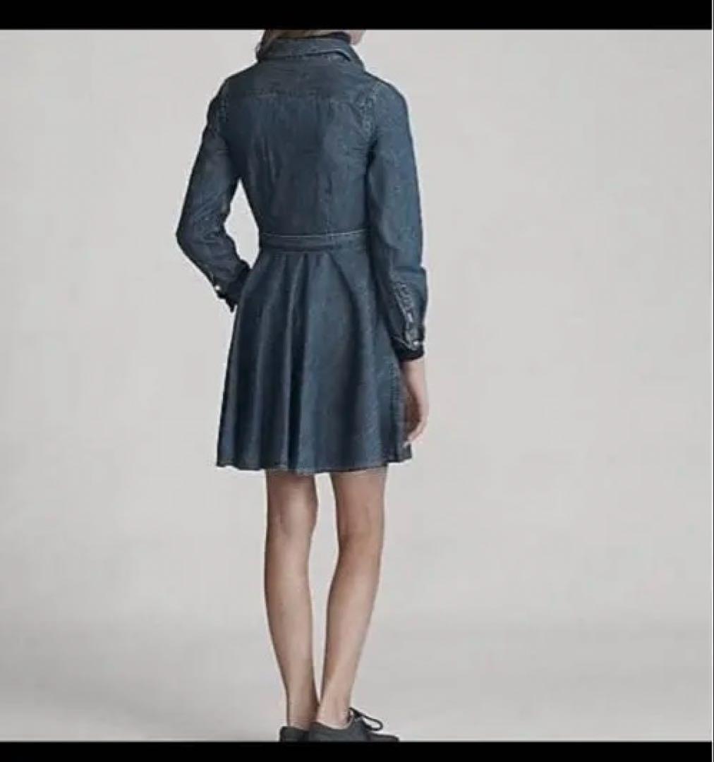 新品　RALPH LAUREN★ベルテッド コットン デニム シャツドレス160