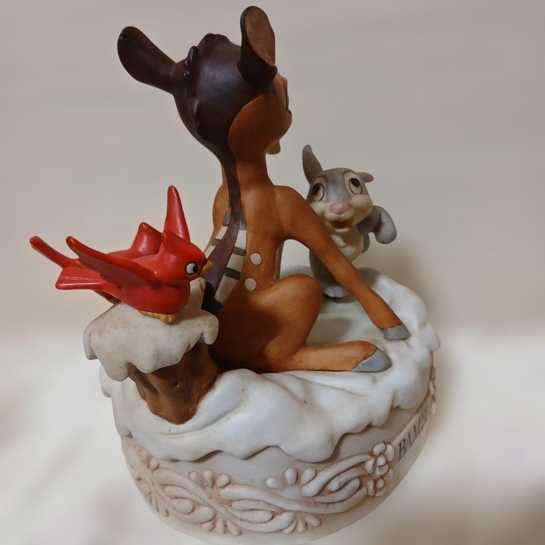 ディズニー　バンビ　オルゴール　置物
