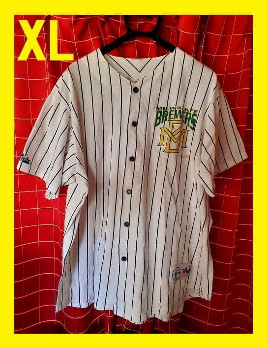 激レア！MLBミルウォーキー・ブリュワーズ ビンテージユニフォーム XL 野球