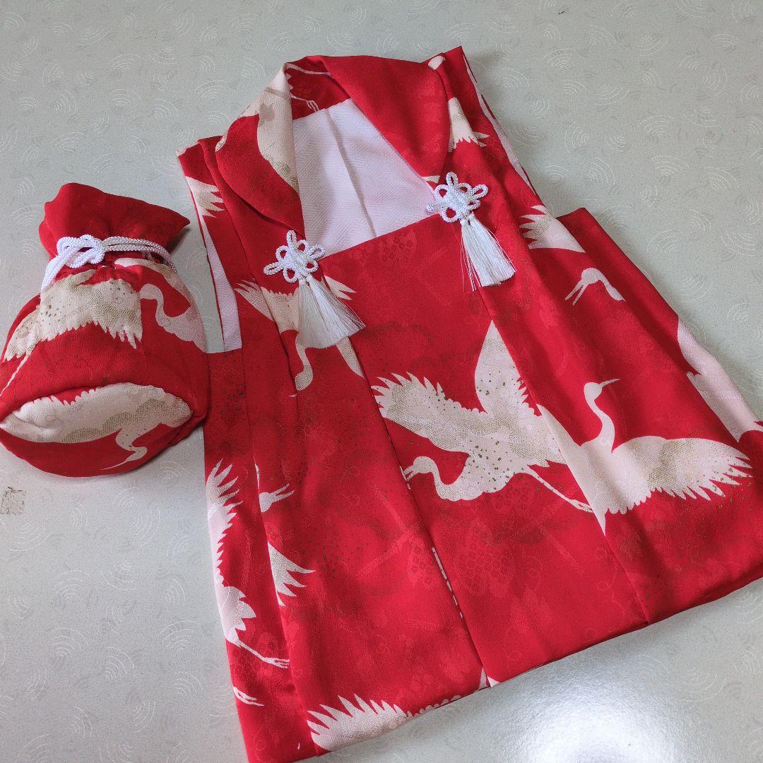 七五三３歳被布yuka巾着つき(中綿無し）