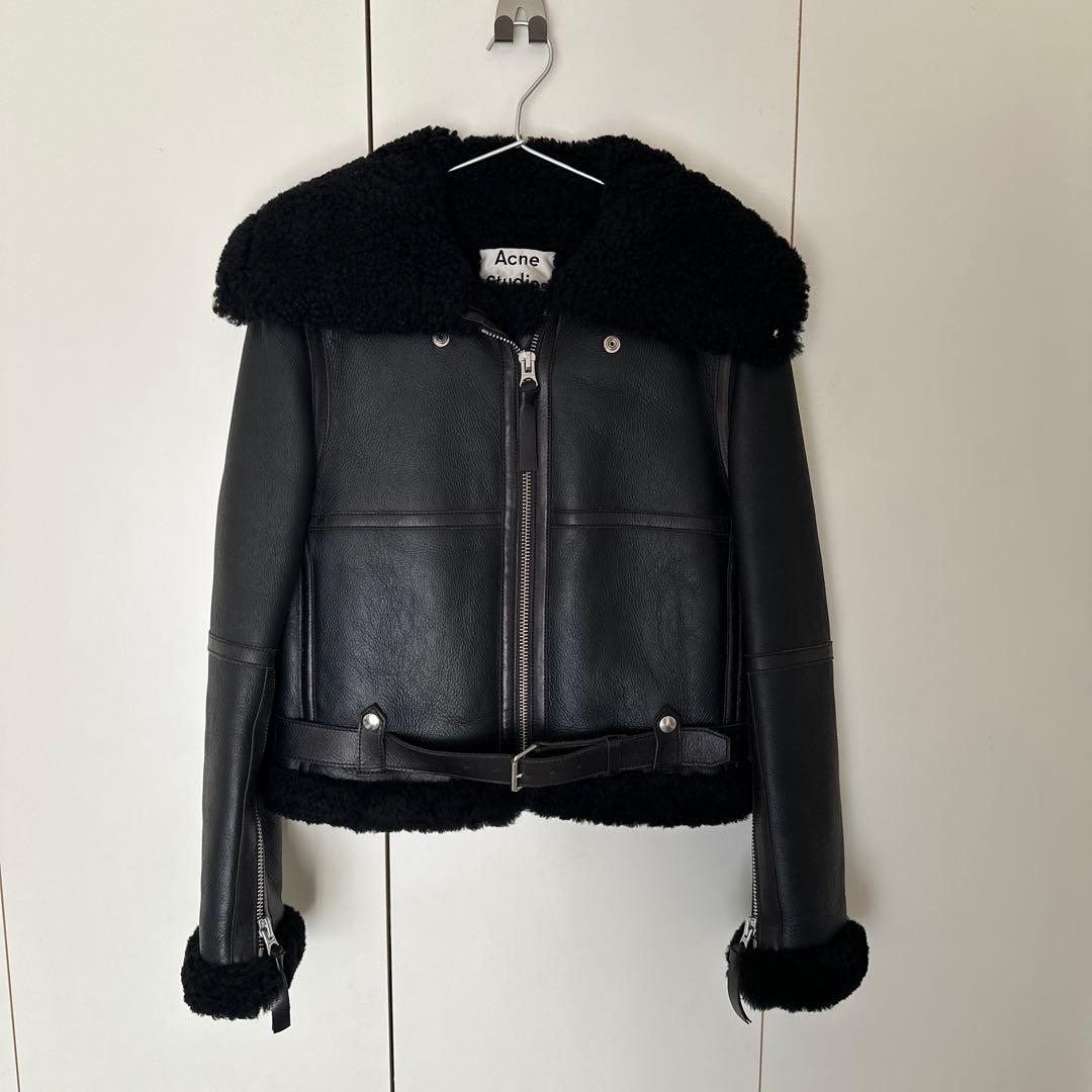 Acne Studios ムートンシアリングレザージャケット