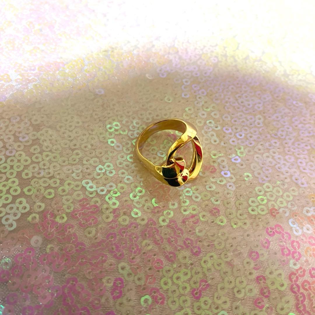 美品　サンローラン　ゴールドリング　11から12号