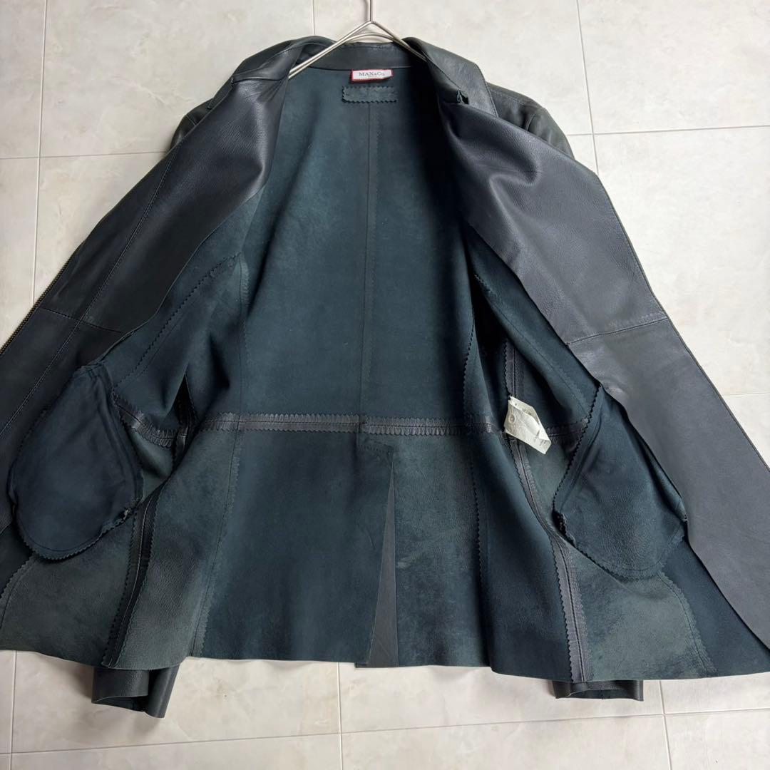 MAX Mara ✨MAX&Co. ラムレザージャケット 羊革 黒 38