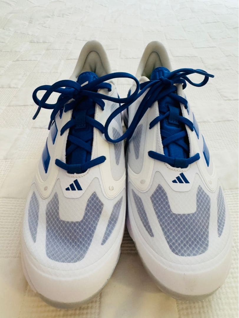 adidas スパイクシューズ ホワイト/ブルー 未使用