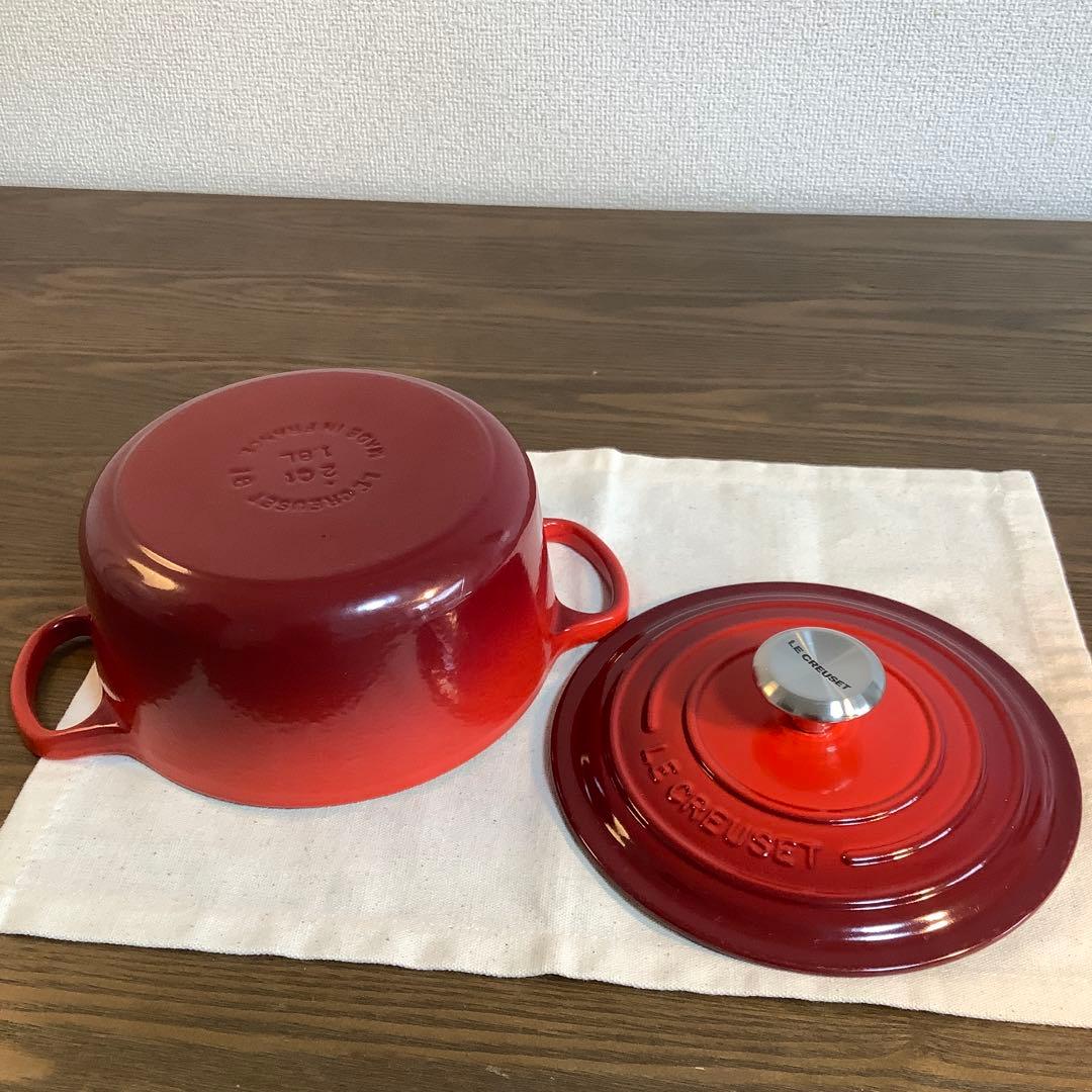 【美品】ルクルーゼ　ココットロンド　18cm