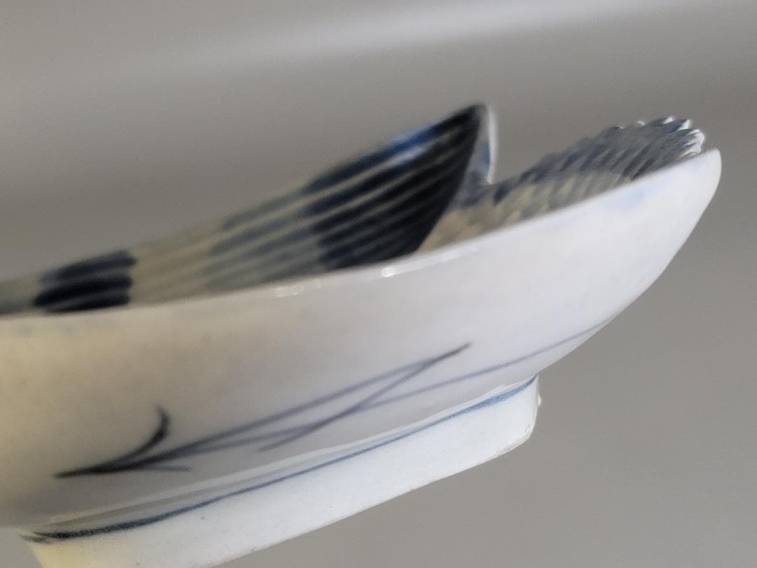 古美術 古九谷 染付 鳥型 皿 五客