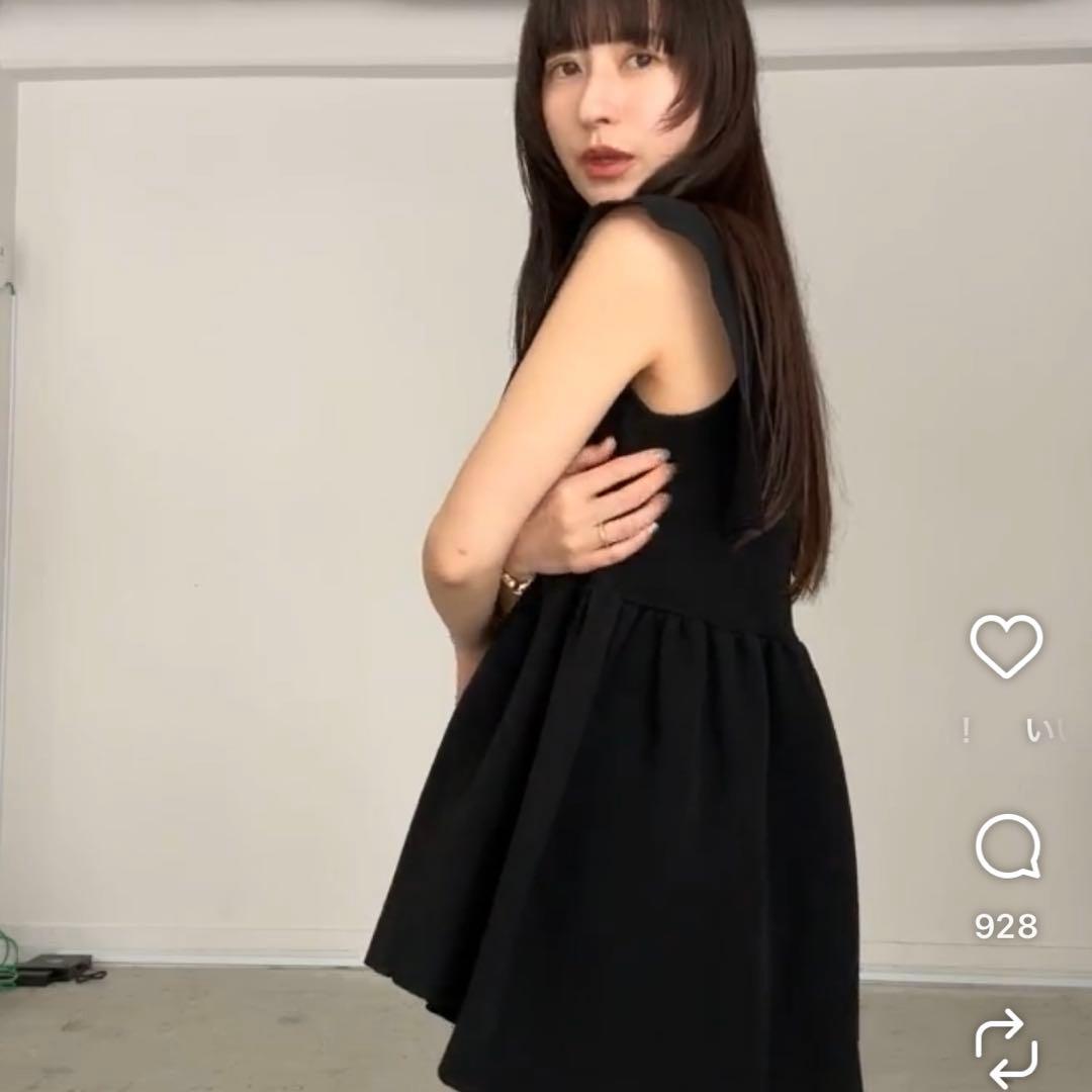 トップス CLANE SQUARE SLEEVE GATHER KNIT TOPS