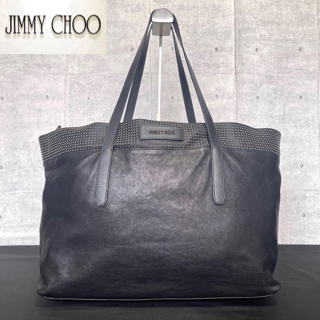 専用品JIMMY CHOO PIMLICO BLACK スタースタッズ トート