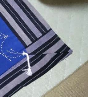 藍染め　テーブルクロス　大　古布　木綿　芸術　145 × 109cm　刺し子