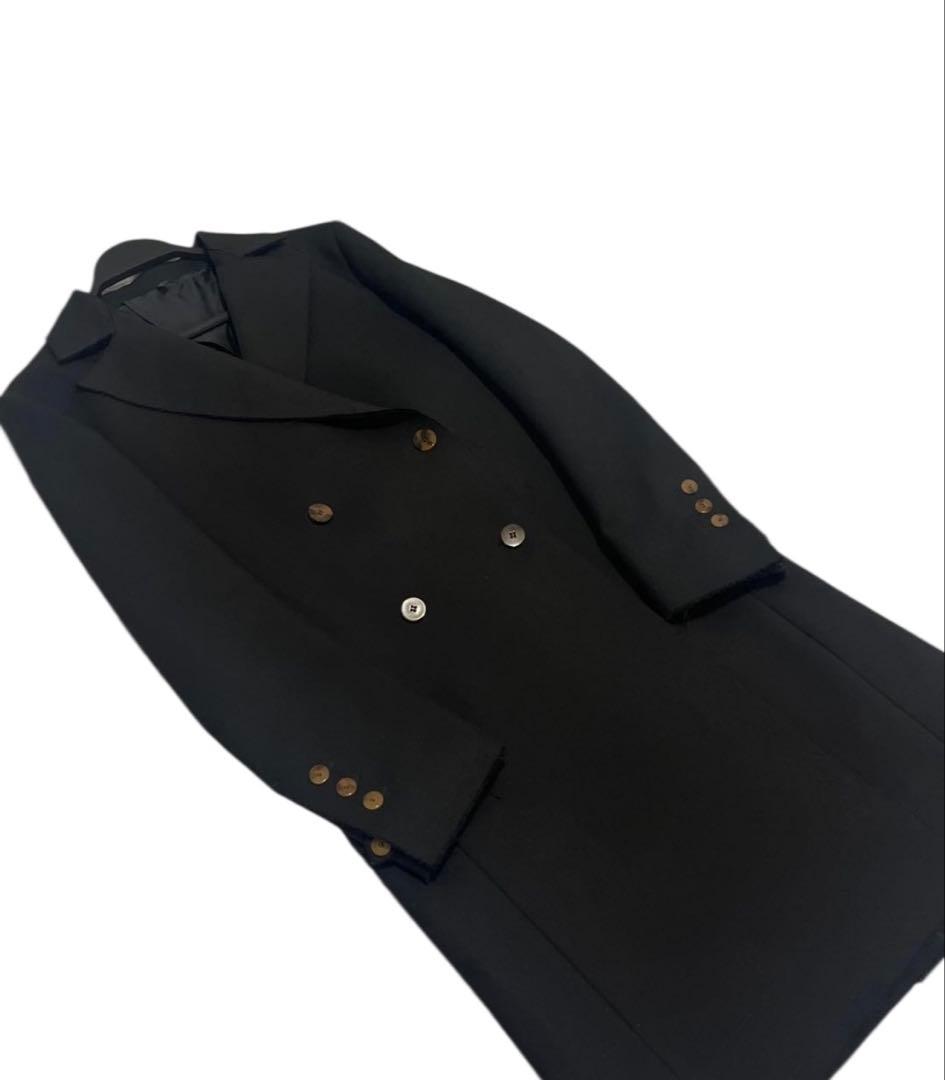 【美品】 HELMUT LANG ヘルムートラング ダブル ウール コート 黒