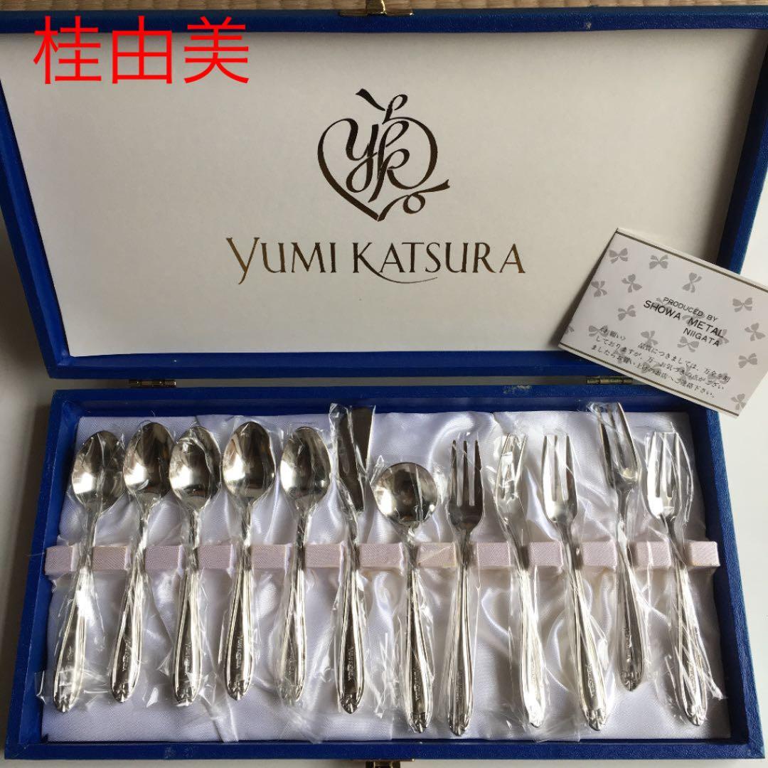 0612　スプーン フォーク 桂由美 カトラリー 5客セット 18-10ステンレ