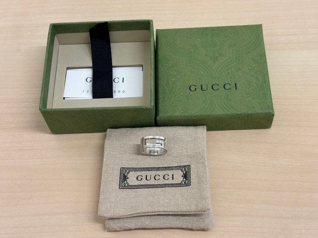 激安 新品 GUCClグッチ Gロゴ サイズ9号 指輪 リング シルバー925