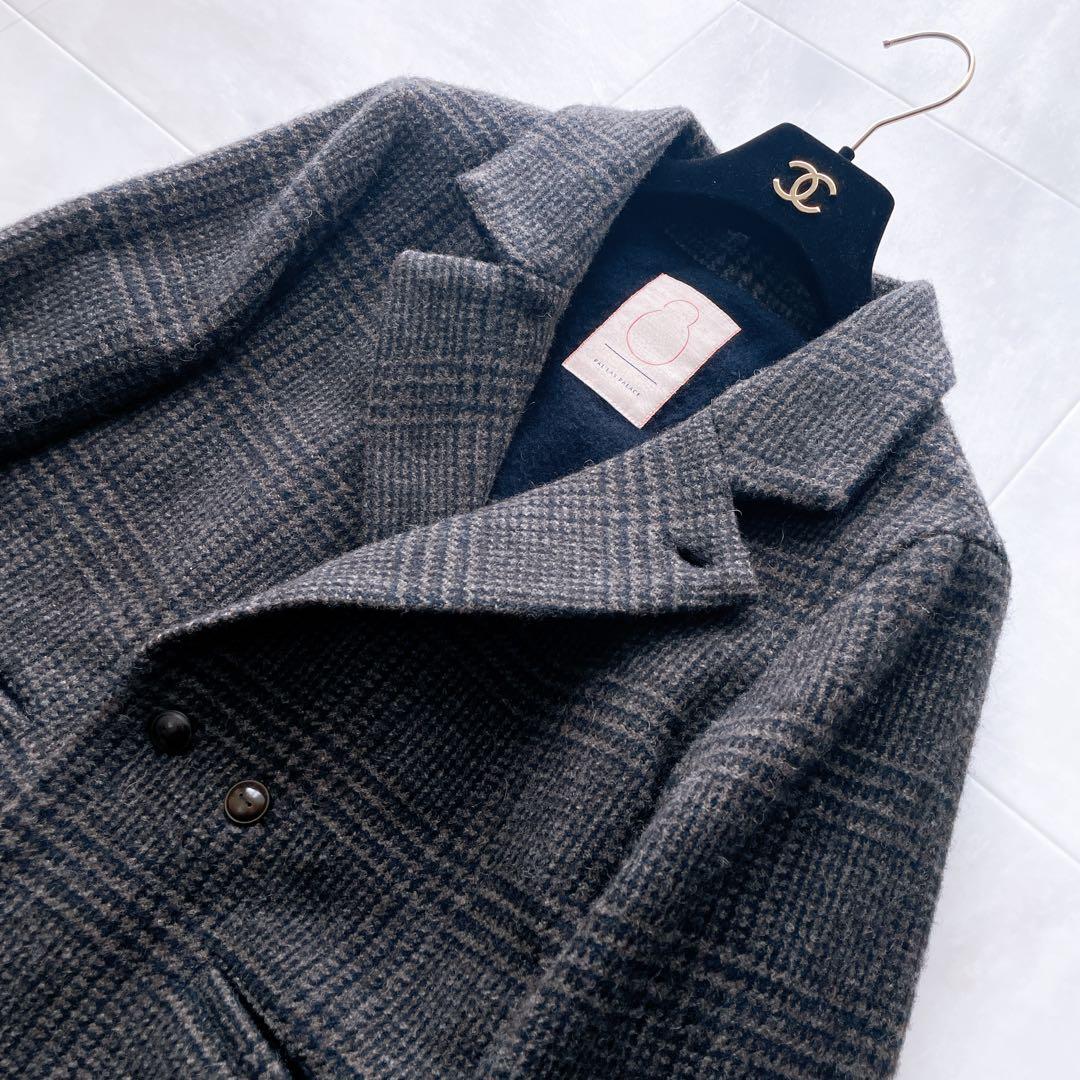 美品✨現行タグ パラスパレス グレンチェック チェスターコート ウール サイズ2
