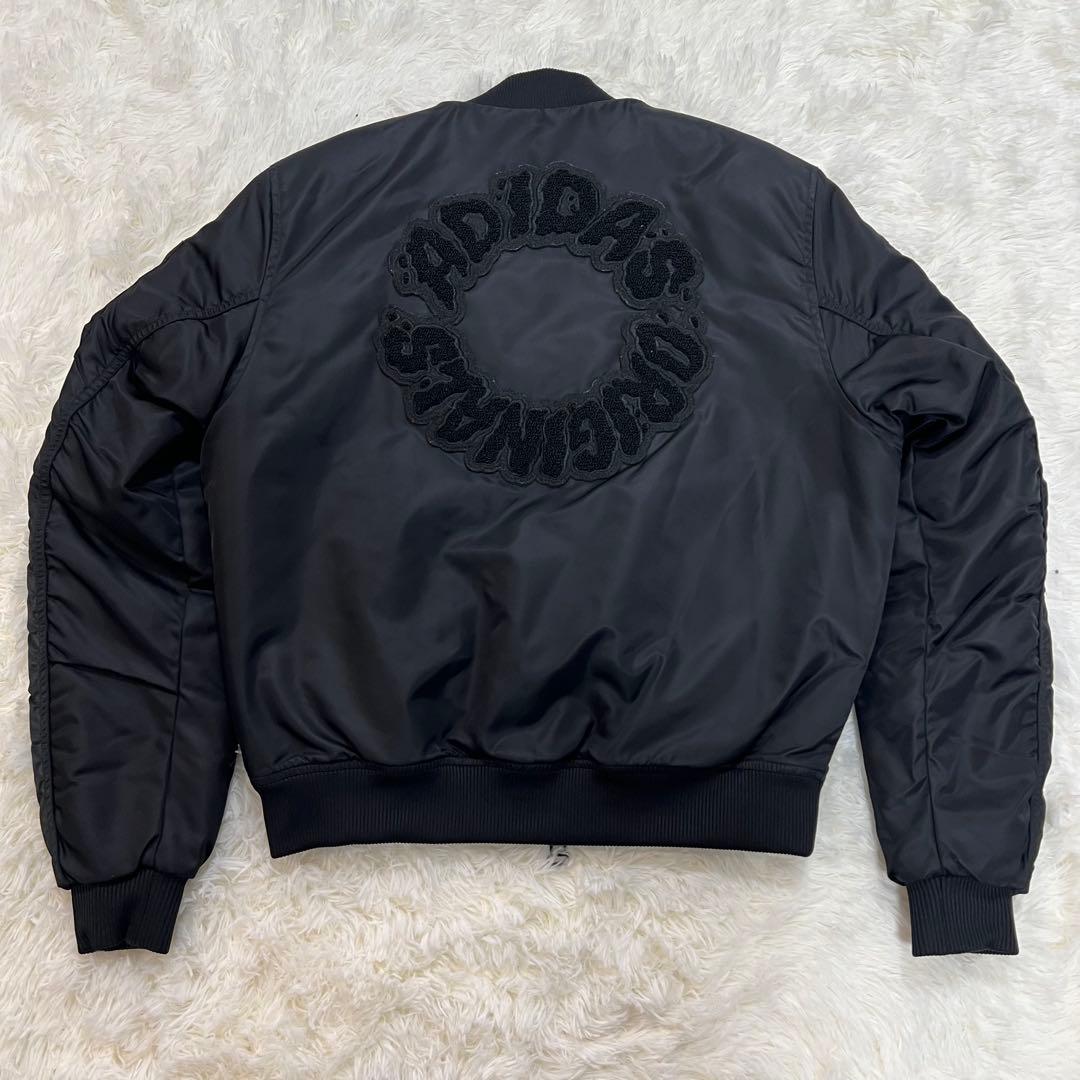 adidas アディダス MA-1 ボンバージャケット ワッペン M ブラック