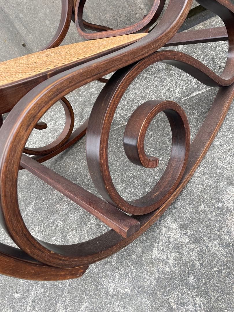 ビンテージ/ラタン/籐家具/曲木/ロッキングチェア/アームチェア/チェア/椅子