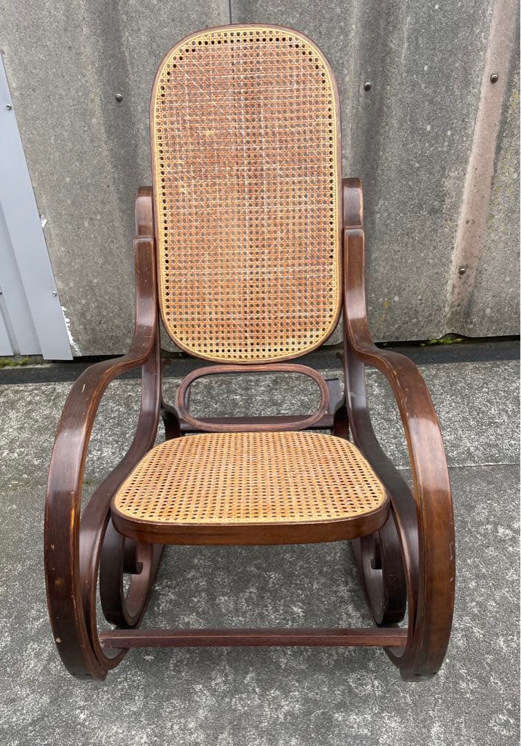 ビンテージ/ラタン/籐家具/曲木/ロッキングチェア/アームチェア/チェア/椅子