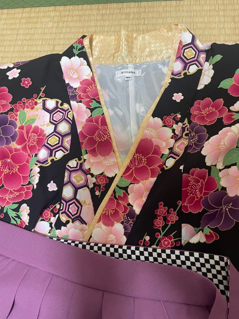 アリサナ 小学生生　花柄着物　卒業式