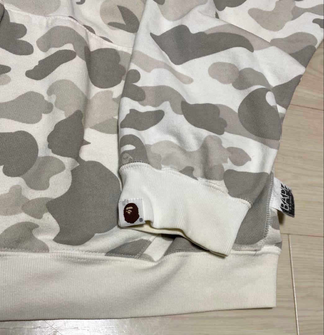 【希少】ツートン迷彩カモパーカー M 正規品 エイプ BAPE ブラックホワイト